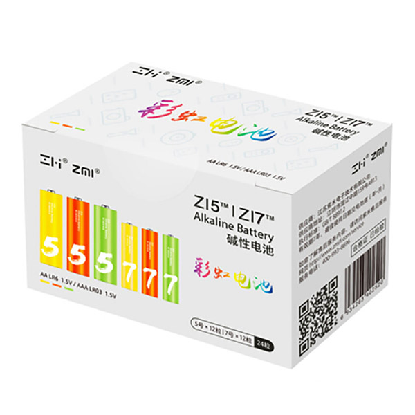 Батарейки АА/ААА - Xiaomi ZMI Rainbow ZI5/ZI7 Color (12+12 шт)