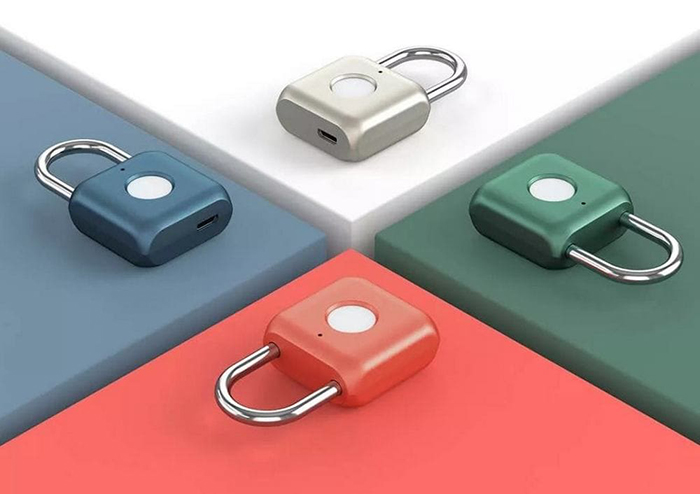 Умный замок Xiaomi Uodi Smart Fingerprint Lock Padlock Kitty красный