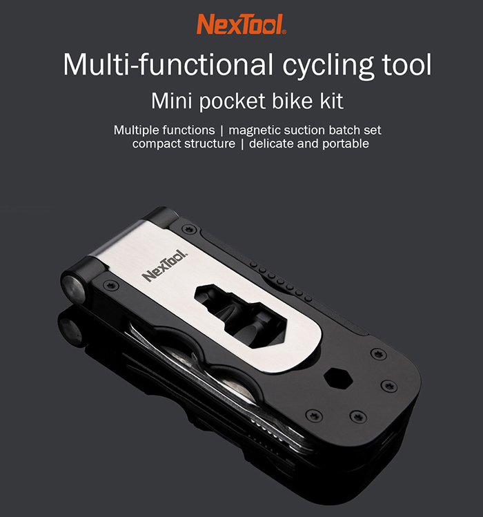 Мультитул для велосипеда Xiaomi Nextool Multifunctional Bicycle Tool NE0122 Black
