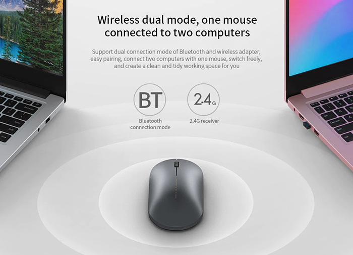 Беспроводная мышь Xiaomi Mi Elegant Mouse Metallic Edition (XMWS001TM) (Серебристый)