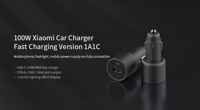 Автомобильная зарядка Xiaomi Car Charger 100W (CC07ZM)