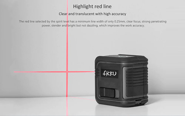 Уровень строительный лазерный Xiaomi AKKU Infrared Laser Level AK311 Gray