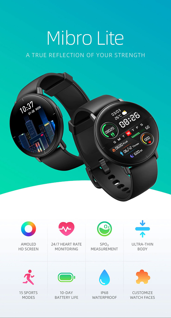 Умные часы Xiaomi Mibro lite XPAW004 EU Black