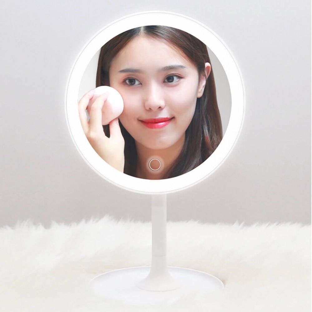 Зеркало косметическое Xiaomi DOCO Daylight Small White Mirror Pro (белое) HZJ001